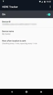 HERE Tracker android App screenshot 2