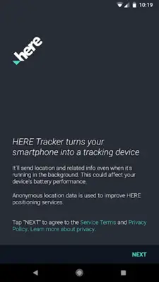 HERE Tracker android App screenshot 3